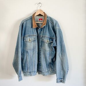 Marlboro Blue Denim Jacket with Brown Collar
